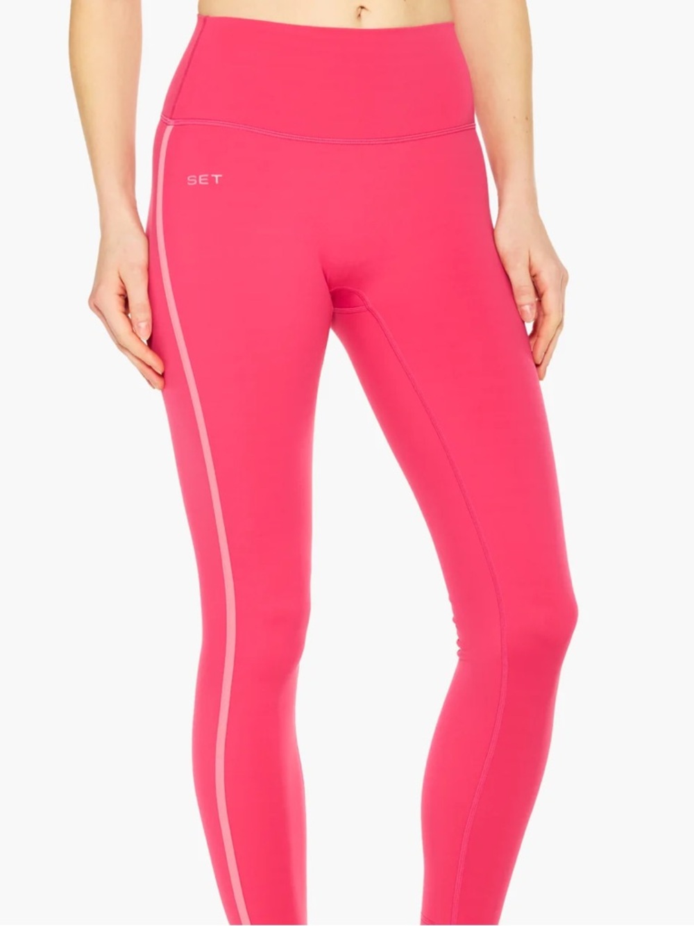 Set Active Pink Nova Sporty Stripe Legging